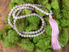 ROSE QUARTZ Crystal Necklace, Mala - Beaded Necklace, Handmade Jewelry, Healing Crystals and Stones, E1813-Throwin Stones