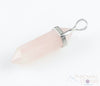 ROSE QUARTZ Crystal Pendant - Crystal Points, Birthstone, Handmade Jewelry, Healing Crystals and Stones, E1217-Throwin Stones