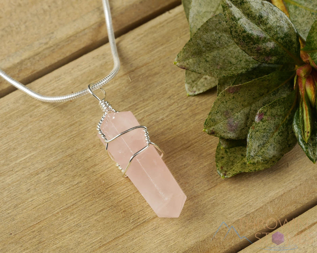 AMETHYST Wire buy Wrapped Crystal Necklace, Clear Quartz Crystal Point Necklace, Rose Quartz Healing Crystal Pendant for Women, Christmas gifts