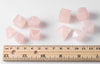 ROSE QUARTZ Crystal Platonic Solids Set - Sacred Geometry Home Decor, Metaphysical Healing Crystals and Stones, E0499-Throwin Stones