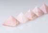 ROSE QUARTZ Crystal Pyramid - Sacred Geometry, Metaphysical, Healing Crystals and Stones, E0500-Throwin Stones