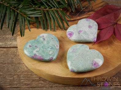 RUBY FUCHSITE Crystal Heart - Self Care, Mom Gift, Home Decor, Healing Crystals and Stones, E1598-Throwin Stones