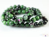 RUBY ZOISITE Crystal Bracelet - Round Beads - Beaded Bracelet, Birthstone Bracelet, Handmade Jewelry, Healing Crystal Bracelet, E0572-Throwin Stones