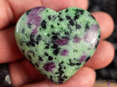 RUBY ZOISITE Crystal Heart - Self Care, Mom Gift, Home Decor, Healing Crystals and Stones, E2173-Throwin Stones