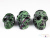 RUBY ZOISITE Crystal Skull - Gothic Home Decor, Memento Mori, Halloween Decor, Rainbow Goth, E1246-Throwin Stones