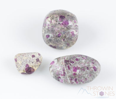 RUBY in Matrix Tumbled Stones - Tumbled Crystals, Birthstone, Self Care, Healing Crystals and Stones, E1435-Throwin Stones