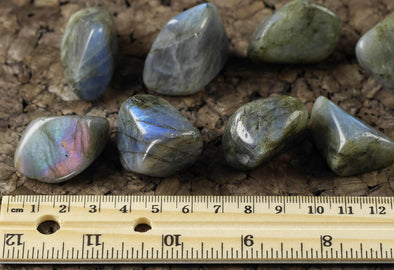 Rainbow Blue LABRADORITE STONE Crystals - Tumbled Healing Stones, Self Care Gift, E0210-Throwin Stones