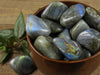 Rainbow Blue LABRADORITE STONE Crystals - Tumbled Healing Stones, Self Care Gift, E0210-Throwin Stones