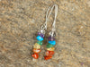 Rainbow CHAKRA Crystal Earrings - Dangle Drop Earrings, Gemstone Handmade Jewelry, Gift for Her, E1383-Throwin Stones