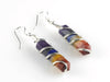 Rainbow CHAKRA Crystal Earrings - Wire Wrapped Jewelry, Crystal Points, Dangle Earrings, E1393-Throwin Stones