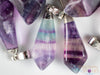 Rainbow FLUORITE Crystal Pendant - Tumbled Crystals, Handmade Jewelry, Healing Crystals and Stones, E2048-Throwin Stones