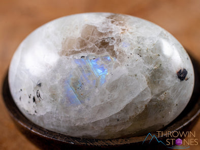 Rainbow MOONSTONE Crystal Palm Stone - Worry Stone, Self Care, Healing Crystals and Stones, E1820-Throwin Stones