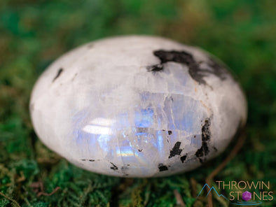 Rainbow MOONSTONE Crystal Palm Stone - Worry Stone, Self Care, Healing Crystals and Stones, E1820-Throwin Stones