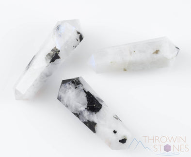 Rainbow MOONSTONE Crystal Points - Mini - Jewelry Making, Healing Crystals and Stones, E1396-Throwin Stones