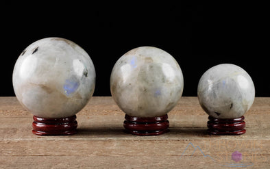 Rainbow MOONSTONE Crystal Sphere - Crystal Ball, Housewarming Gift, Home Decor, E0372-Throwin Stones