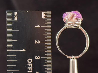 Raw AA SUGILITE Crystal Ring - Adjustable, Sterling Silver - Crystal Ring, Cocktail Ring, Boho Jewelry, 54670-Throwin Stones