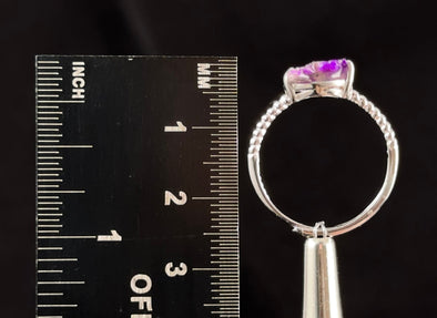 Raw AA SUGILITE Crystal Ring - Adjustable, Sterling Silver - Crystal Ring, Cocktail Ring, Boho Jewelry, 54672-Throwin Stones