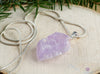 Raw AMETHYST Crystal Pendant - Raw Crystal Necklace, Birthstone, Handmade Jewelry, Healing Crystals and Stones, E1357-Throwin Stones