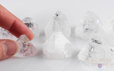 Raw APOPHYLLITE Pyramid Crystals - Metaphysical, Home Decor, Rough Stones To Collect, E0351-Throwin Stones