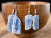 Raw BLUE KYANITE Crystal Earrings - Dangle Drop Earrings, Gemstone Handmade Jewelry, Gift for Her, E1453-Throwin Stones