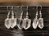 Raw CLEAR QUARTZ Crystal Earrings - Crystal Points, Raw Gemstone Earrings, Dangle Earrings, Handmade Jewelry, E1380-Throwin Stones
