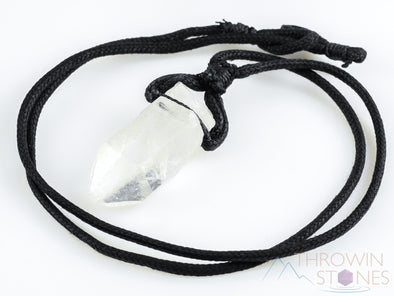Raw CLEAR QUARTZ Crystal Necklace - Crystal Points, Pendant Necklace, Handmade Jewelry, Healing Crystals and Stones, E0930-Throwin Stones