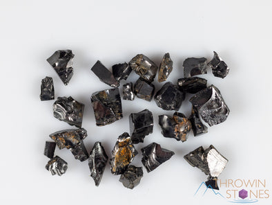 Raw Elite Noble SHUNGITE Crystal Chips - Small Crystals, Jewelry Making, Raw Rocks and Minerals, E1729-Throwin Stones