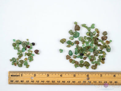 Raw GARNET Crystal Chips - Green Demantoid Alluvial - Small Crystals, Birthstones, Gemstones, Jewelry Making, Raw Rocks and Minerals, E1807-Throwin Stones