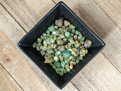 Raw GARNET Crystal Chips - Green Demantoid Alluvial - Small Crystals, Birthstones, Gemstones, Jewelry Making, Raw Rocks and Minerals, E1807-Throwin Stones