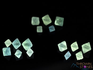 Raw Green FLUORITE Crystal Octahedron - Metaphysical Home Decor, Raw Rocks and Minerals, E0559-Throwin Stones