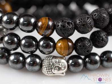 Lava Beads | Black Round Diffuser Beads | 10mm
