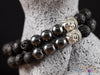 Raw LAVA Rock HEMATITE Crystal Bracelet, Buddha Charm, Round Beads - Aromatherapy Diffuser Bracelet, Beaded Bracelet, Handmade Jewelry E2039-Throwin Stones