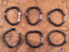 Raw LAVA Rock & Silver Crystal Bracelet - Round Beads - Aromatherapy Diffuser Bracelet, Beaded Bracelet, Handmade Jewelry, E2040-Throwin Stones