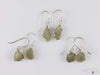 Raw MOLDAVITE Earrings - Sterling Silver, Prong - Moldavite Crystal, Dangle Earrings, Genuine Moldavite Jewelry, E2166-Throwin Stones