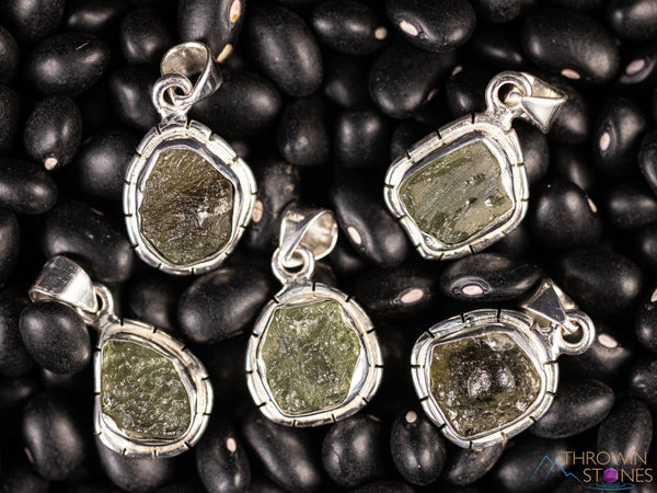 Moldavite Asteroid Impact Glass (Prong Style) Jewelry - Mini Museum