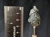 Raw MOLDAVITE Pendant - Sterling Silver, Leaf Bail - Real Moldavite Pendant, Moldavite Jewelry with Certification, 44524-Throwin Stones