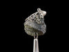 Raw MOLDAVITE Pendant - Sterling Silver, Leaf Bail - Real Moldavite Pendant, Moldavite Jewelry with Certification, 47936-Throwin Stones