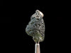 Raw MOLDAVITE Pendant - Sterling Silver, Leaf Bail - Real Moldavite Pendant, Moldavite Jewelry with Certification, 47957-Throwin Stones