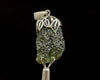 Raw MOLDAVITE Pendant - Sterling Silver, Leaf Bail - Real Moldavite Pendant, Moldavite Jewelry with Certification, 49700-Throwin Stones