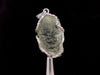 Raw MOLDAVITE Pendant - Sterling Silver - Real Moldavite Pendant, Moldavite Jewelry with Certification, 47371-Throwin Stones