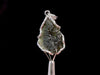 Raw MOLDAVITE Pendant - Sterling Silver - Real Moldavite Pendant, Moldavite Jewelry with Certification, 47372-Throwin Stones