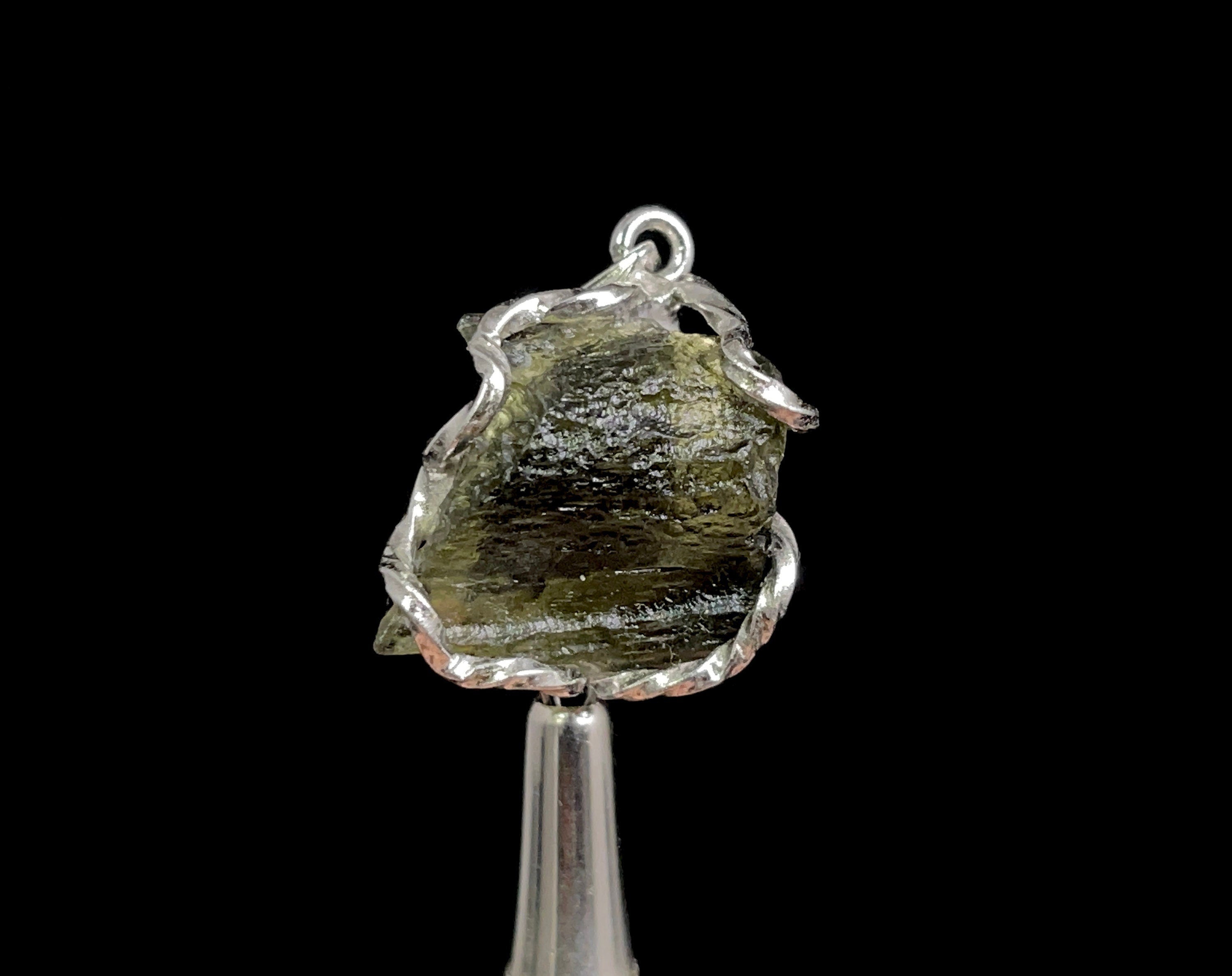 Moldavite Pendant - Sterling Silver – Mineralogy