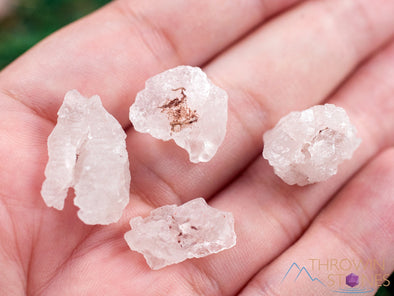 Raw NIRVANA QUARTZ Etched Ice Himalayan Quartz Crystal Chips - Small Crystals, Gemstones, Jewelry Making, Raw Rocks and Minerals, E1887-Throwin Stones