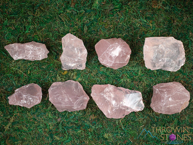 Raw ROSE QUARTZ Crystal - Large Crystals, Metaphysical, Home Decor, Raw Crystals and Stones, E1446-Throwin Stones