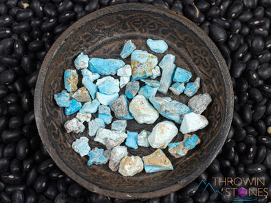 Raw TURQUOISE Crystal Chips and Nuggets - Grade B Sleeping Beauty Turquoise - Raw Rocks and Minerals for Inlay in Jewelry Making, E2202-Throwin Stones