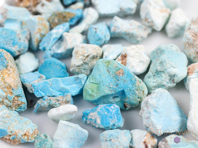 Raw TURQUOISE Crystal Chips and Nuggets - Grade B Sleeping Beauty Turquoise - Raw Rocks and Minerals for Inlay in Jewelry Making, E2202-Throwin Stones