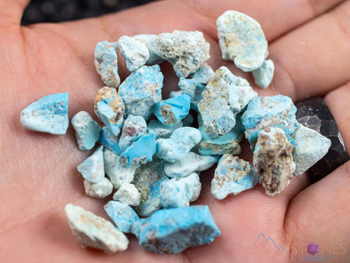 Raw TURQUOISE Crystal Chips and Nuggets - Grade B Sleeping Beauty Turquoise - Raw Rocks and Minerals for Inlay in Jewelry Making, E2202-Throwin Stones