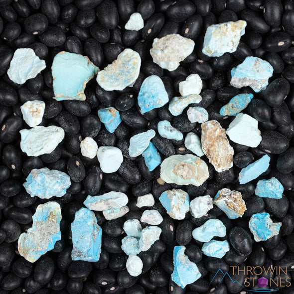 Raw TURQUOISE Crystal Chips and Nuggets - Grade B Sleeping Beauty Turquoise - Raw Rocks and Minerals for Inlay in Jewelry Making, E2202-Throwin Stones