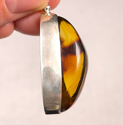 Red AMBER Pendant - Crystal Pendant, Fine Jewelry, Healing Crystals and Stones, 52628-Throwin Stones