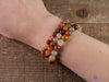 Red RUTILATED QUARTZ Crystal Bracelet - Round Beads - Beaded Bracelet, Handmade Jewelry, Healing Crystal Bracelet, E0620-Throwin Stones